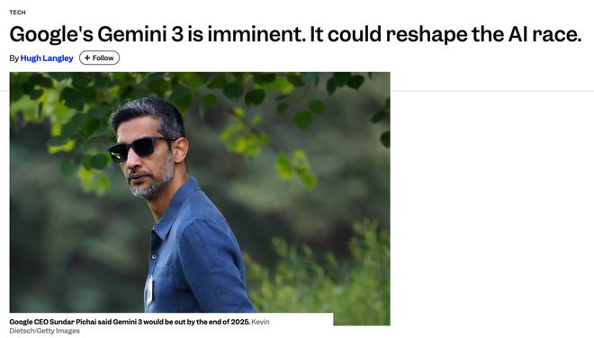 米乐M6网页版：年度最强AI压轴！谷歌Gemini30下周决战OpenAI前端要下岗了(图6)